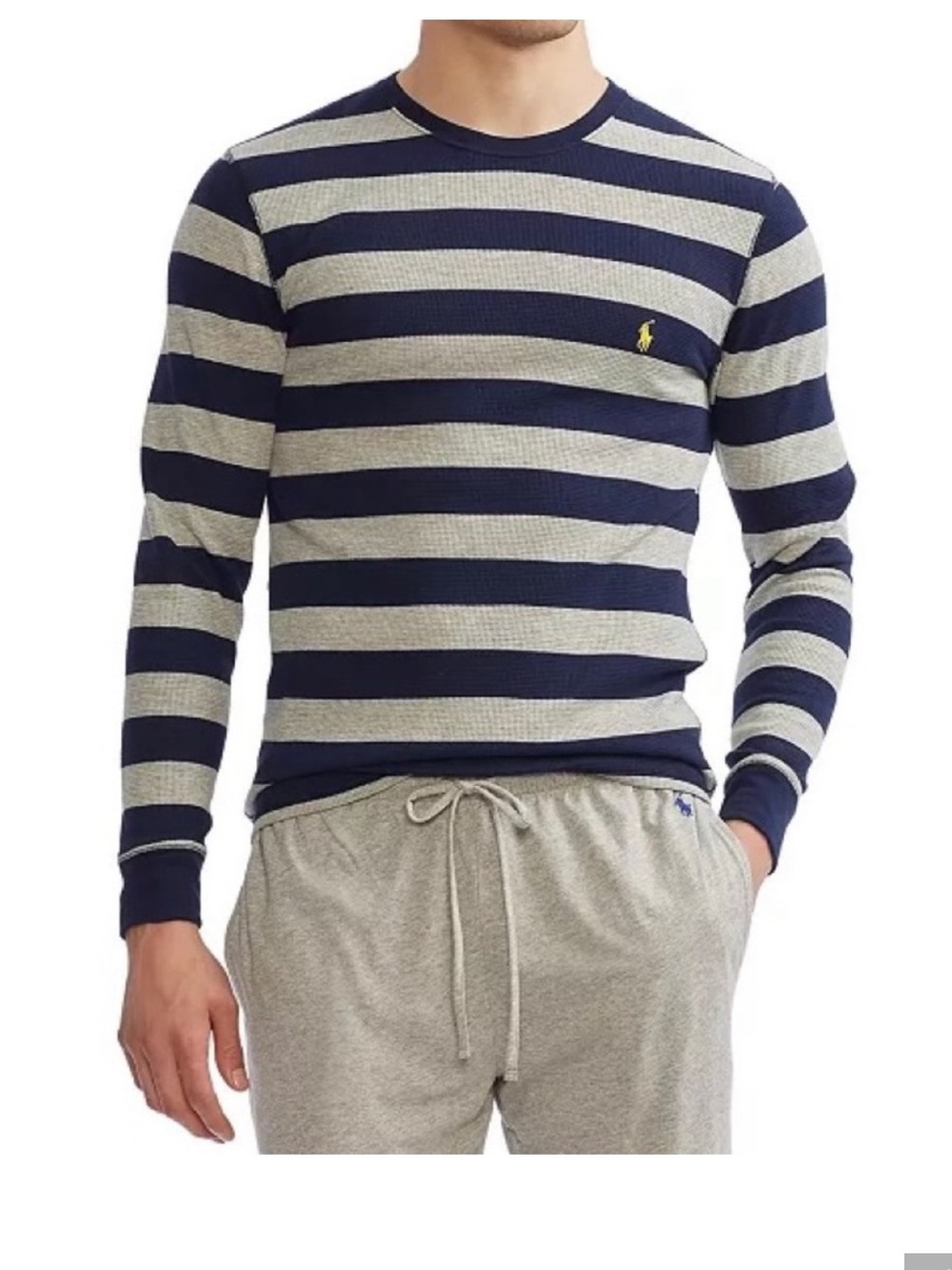 Polo Ralph Lauren Thermal Shirt Mens Large black and gray